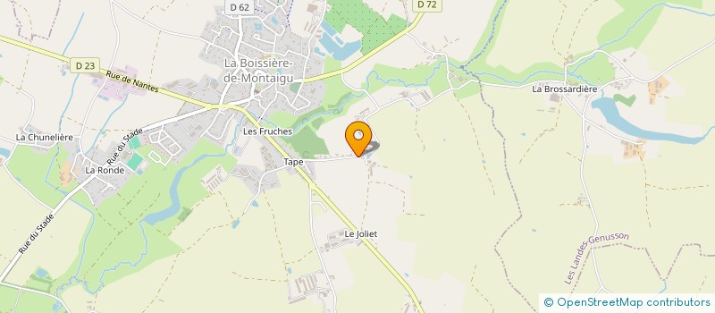 localisation de l'entreprise LA GRANGE A BAPTISTE à LA BOISSIERE-DE-MONTAIGU