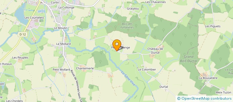 localisation de l'entreprise LA GRANGE A OUTEAUX  MONTPONT-EN-BRESSE