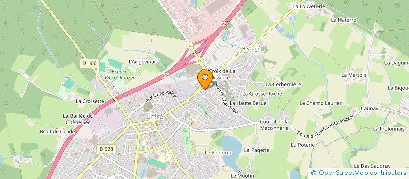 localisation de l'entreprise LA GRANGE AUBREE  LIFFRE