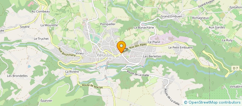 localisation de l'entreprise LA GRANGE AUX CHOUETTES  PELUSSIN