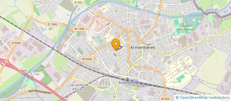 localisation de l'entreprise LA GRANGE AUX GRENOUILLES à ARMENTIERES