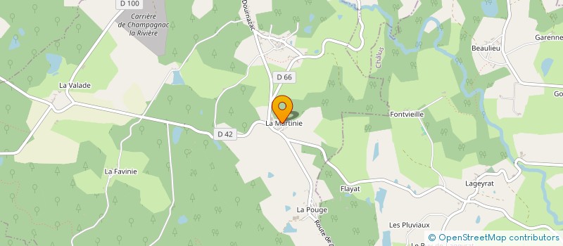 localisation de l'entreprise LA GRANGE AUX LOUPS à CHAMPAGNAC-LA-RIVIERE