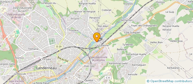 localisation de l'entreprise LA GRANGE AUX LOUPS à LANDERNEAU