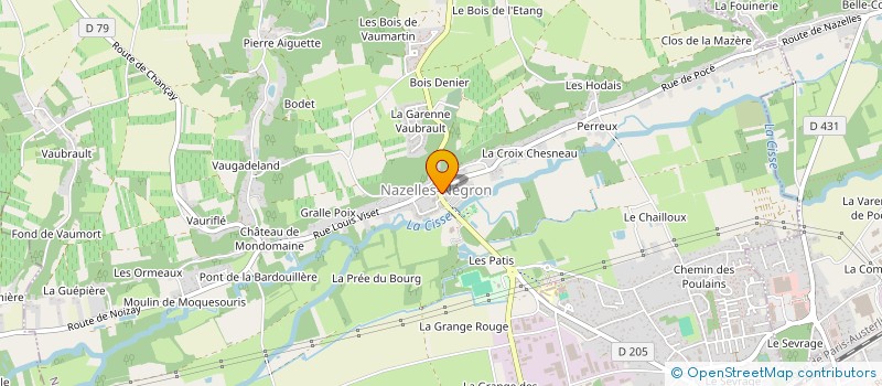 localisation de l'entreprise LA GRANGE AUX PAINS  NAZELLES-NEGRON