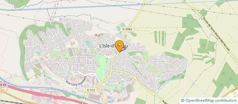 localisation de l'entreprise LA GRANGE AUX PIZZAS  L'ISLE-D'ABEAU