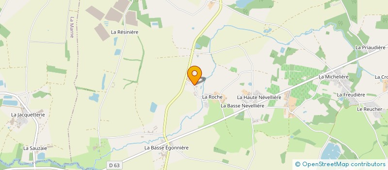 localisation de l'entreprise LA GRANGE BLEUE à LA LIMOUZINIERE