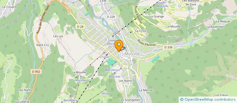 localisation de l'entreprise LA GRANGE D'ALFRED à MORZINE
