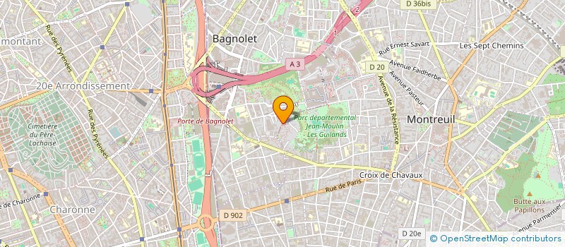localisation de l'entreprise LA GRANGE D'YVIERS à BAGNOLET