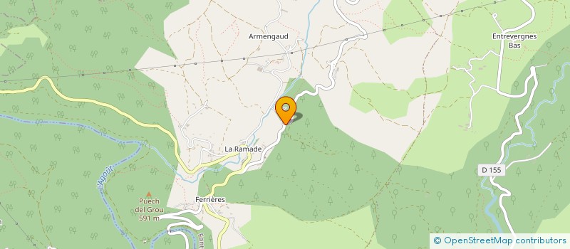 localisation de l'entreprise LA GRANGE DE BAFFIGNAC  FONTRIEU