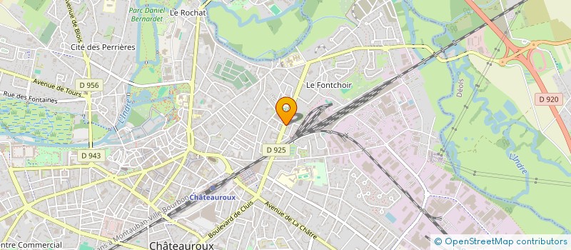 localisation de l'entreprise LA GRANGE DE BALAINE  CHATEAUROUX