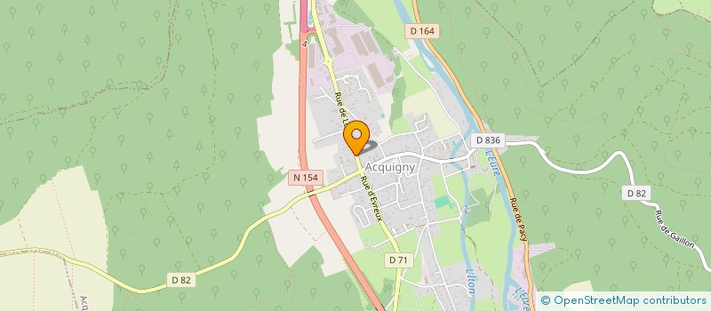 localisation de l'entreprise LA GRANGE DE CAILLY  ACQUIGNY