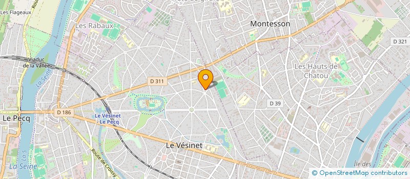 localisation de l'entreprise LA GRANGE DE FIALEIX  LE VESINET