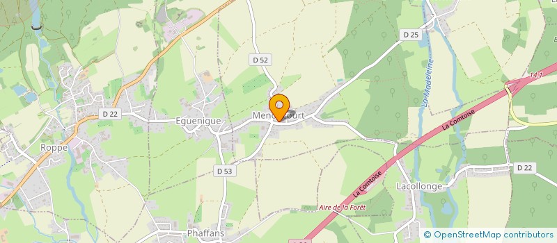 localisation de l'entreprise LA GRANGE DES 3 COPAINS à MENONCOURT