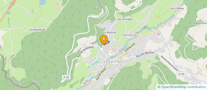 localisation de l'entreprise LA GRANGE DES BREULES à LE VAL-D'AJOL