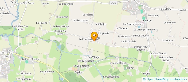 localisation de l'entreprise LA GRANGE DES CHENAIES  ERCE-PRES-LIFFRE