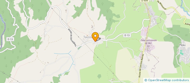 localisation de l'entreprise LA GRANGE DES HIRONDELLES  TAUSSAC