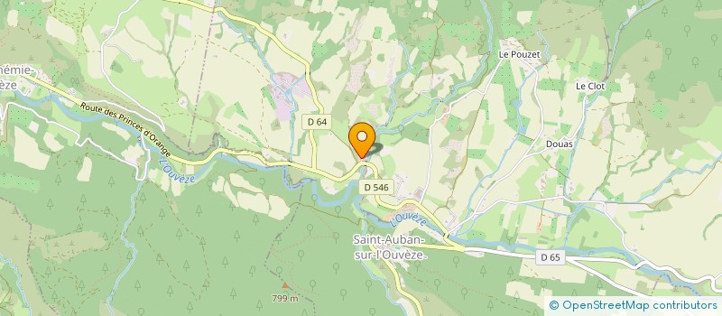 localisation de l'entreprise LA GRANGE DES MEUNIERS à SAINT AUBAN SUR L'OUVEZE