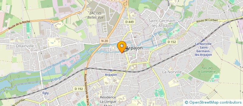 localisation de l'entreprise LA GRANGE DES OCCASIONS  ARPAJON