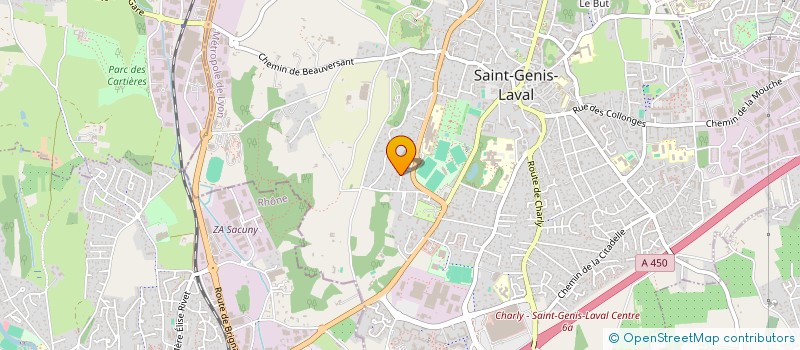 localisation de l'entreprise LA GRANGE DES TRIBUS  SAINT-GENIS-LAVAL