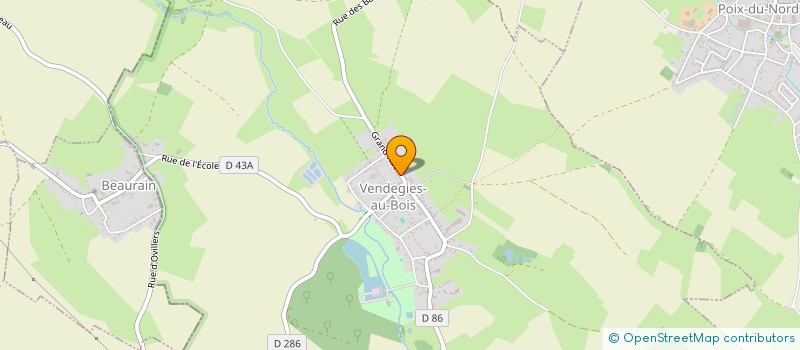 localisation de l'entreprise LA GRANGE DU BIEN ETRE à VENDEGIES-AU-BOIS