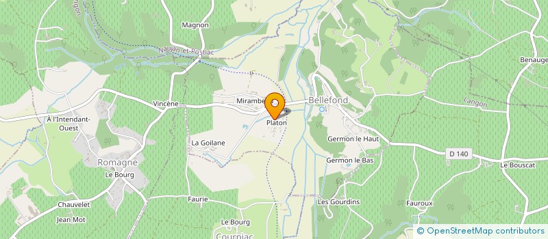 localisation de l'entreprise LA GRANGE DU BIOT  SOULIGNAC