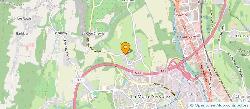 localisation de l'entreprise LA GRANGE DU CEDRE  LA MOTTE-SERVOLEX