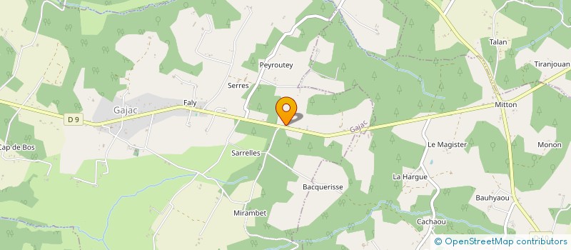 localisation de l'entreprise LA GRANGE DU MIRAIL  GAJAC