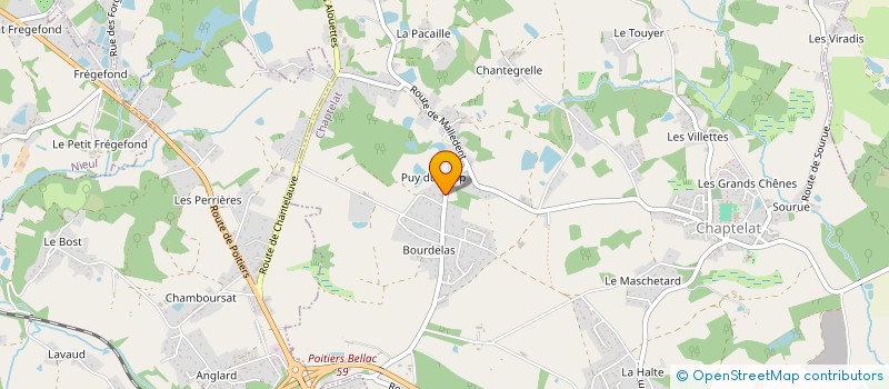 localisation de l'entreprise LA GRANGE DU MONTIN à CHAPTELAT