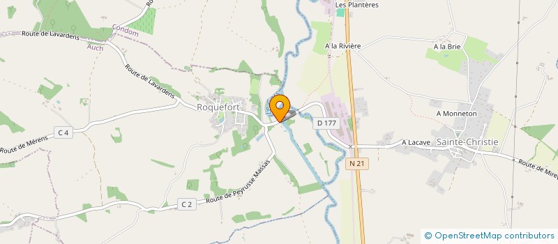 localisation de l'entreprise LA GRANGE DU MOULIN  ROQUEFORT