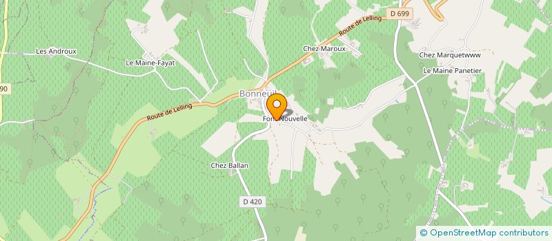 localisation de l'entreprise LA GRANGE NEUVE à BONNEUIL
