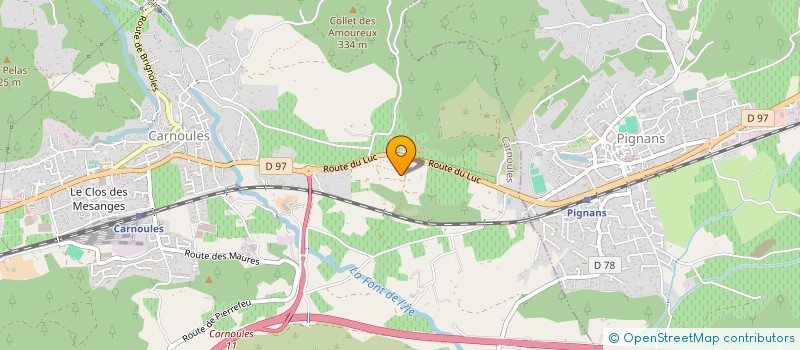 localisation de l'entreprise LA GRANGE ORIENTALE  CARNOULES