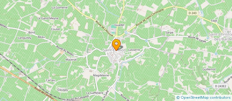 localisation de l'entreprise LA GRAPPE D'ARGENT  SAINT-EMILION