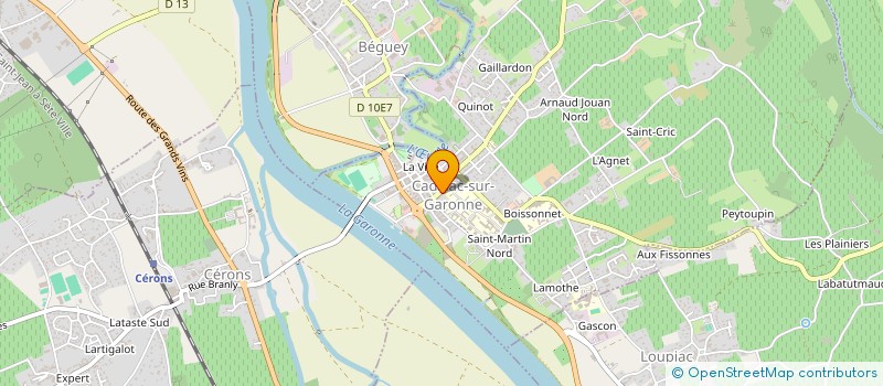 localisation de l'entreprise LA GRAPPE D'OR à CADILLAC-SUR-GARONNE