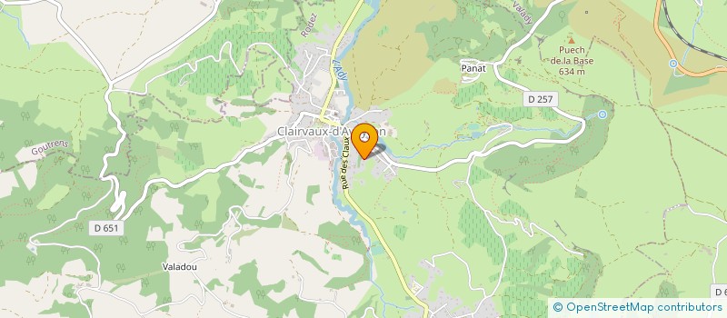 localisation de l'entreprise LA GRAPPE SPORTIVE  CLAIRVAUX-D AVEYRON