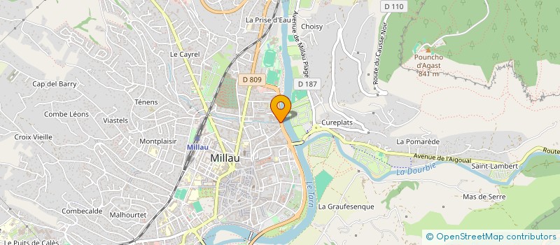 localisation de l'entreprise LA GRAVE  MILLAU