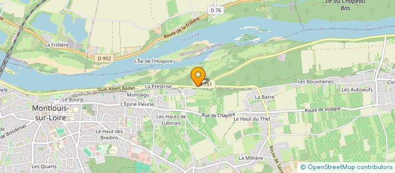 localisation de l'entreprise LA GRAVELLE à MONTLOUIS-SUR-LOIRE