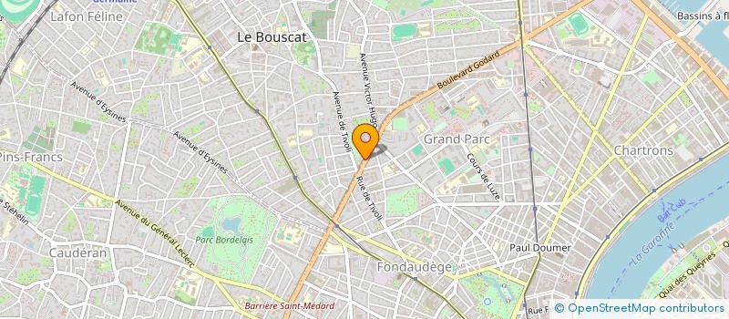 localisation de l'entreprise LA GRAVIERE  LE BOUSCAT