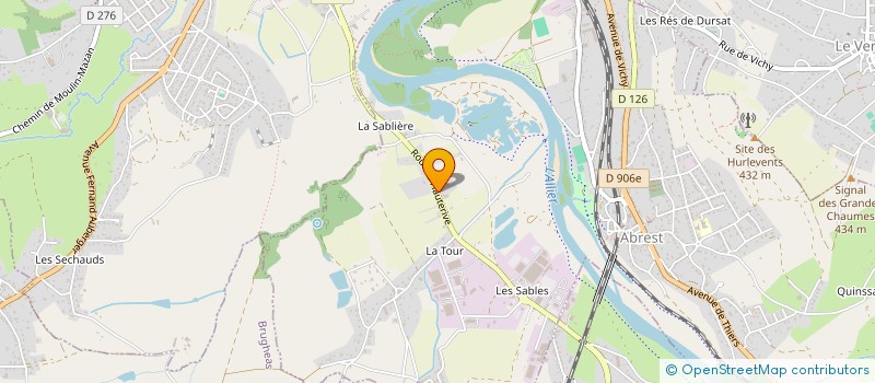 localisation de l'entreprise LA GRAVIERE  ABREST