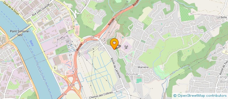 localisation de l'entreprise LA GRAVIERE  BOULIAC