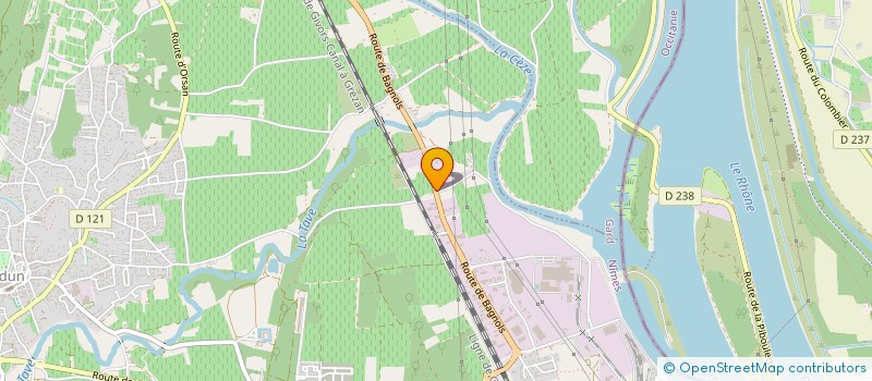 localisation de l'entreprise LA GRAVIERE  LAUDUN-L'ARDOISE