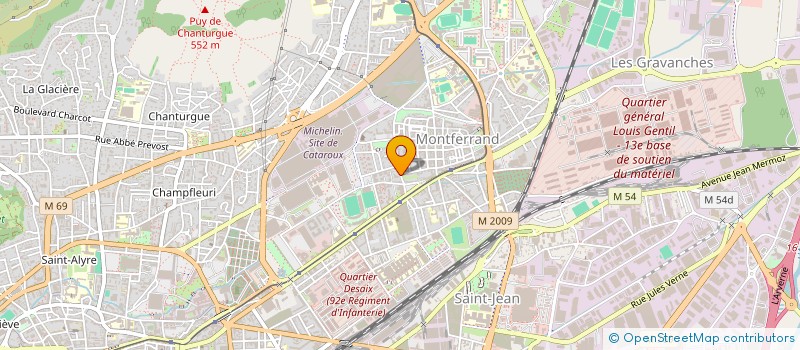 localisation de l'entreprise LA GRAVIERE  CLERMONT-FERRAND