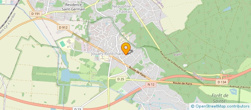 localisation de l'entreprise LA GRAVIERE  JOUARS-PONTCHARTRAIN