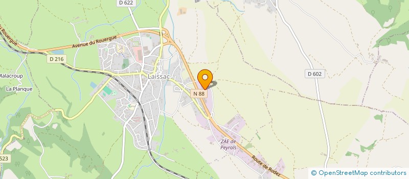 localisation de l'entreprise LA GREENERIE à LAISSAC-SEVERAC L'EGLISE
