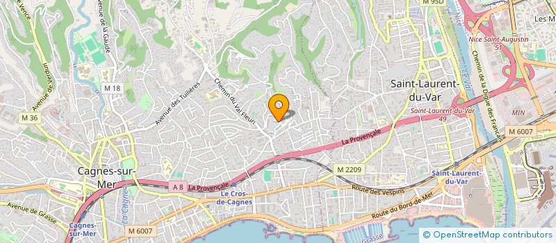 localisation de l'entreprise LA GREGORYANNE à CAGNES-SUR-MER