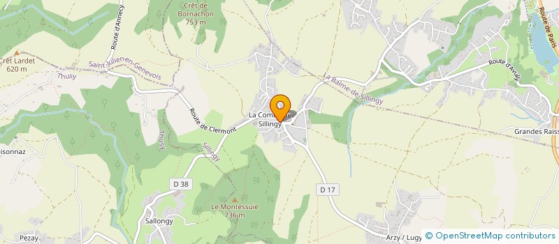 localisation de l'entreprise LA GRELINETTE  EPAGNY METZ-TESSY