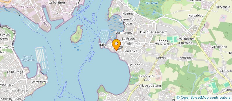 localisation de l'entreprise LA GRENOUILLE  LOCMIQUELIC