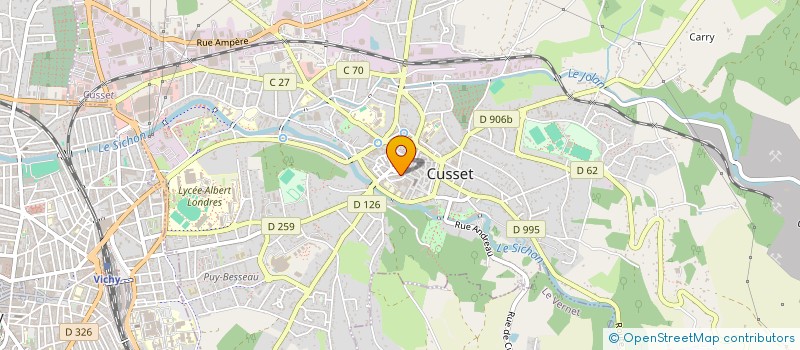 localisation de l'entreprise LA GRENOUILLE à CUSSET