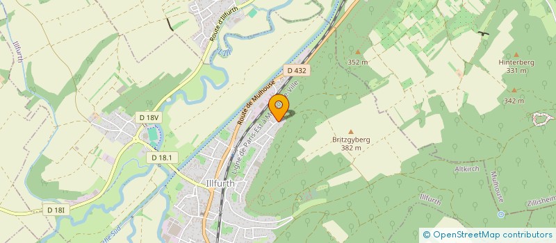 localisation de l'entreprise LA GRENOUILLE  ILLFURTH