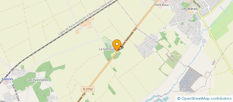 localisation de l'entreprise LA GRENOUILLERE  SUEVRES