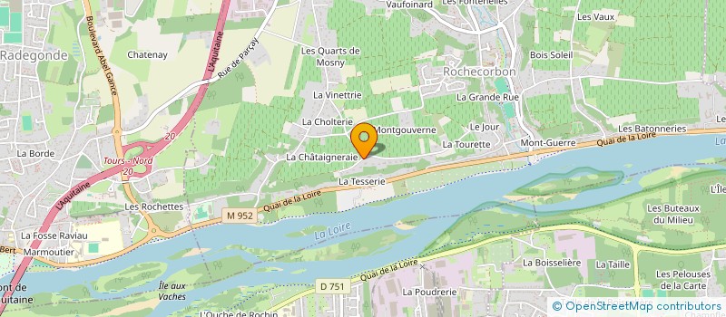localisation de l'entreprise LA GRENOUILLERE à ROCHECORBON